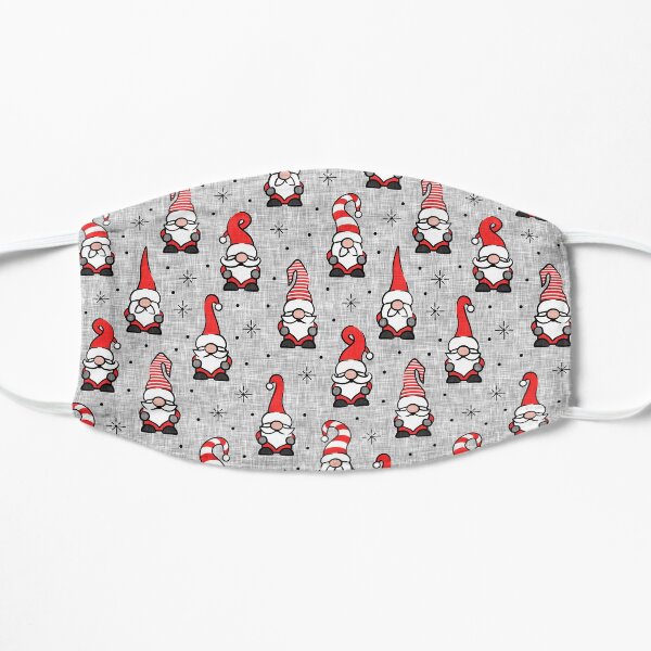 Christmas Gnomes - grey Flat Mask