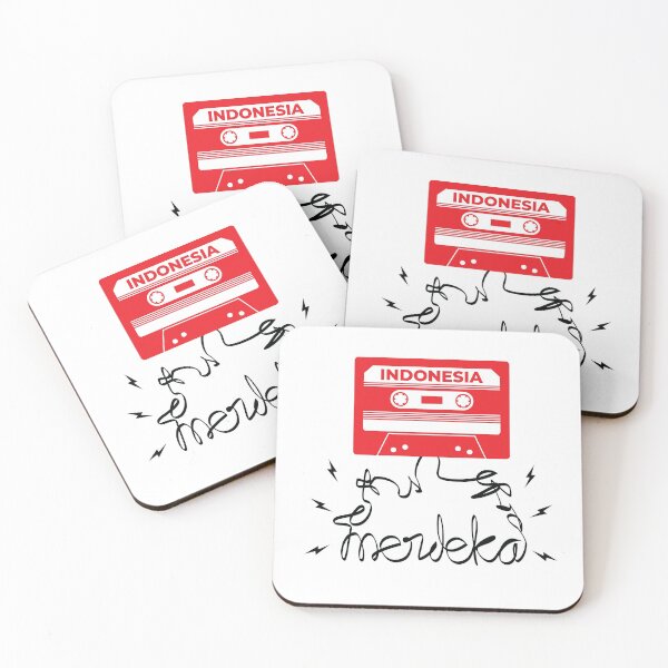 Item preview, illustration of cassette tapes that make up the writing Indonesia Merdeka designed and sold by fatrin99.