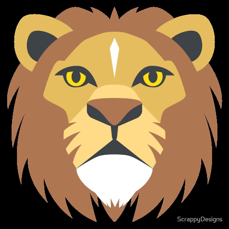 "Lion Emoji" by ScrappyDesigns Redbubble