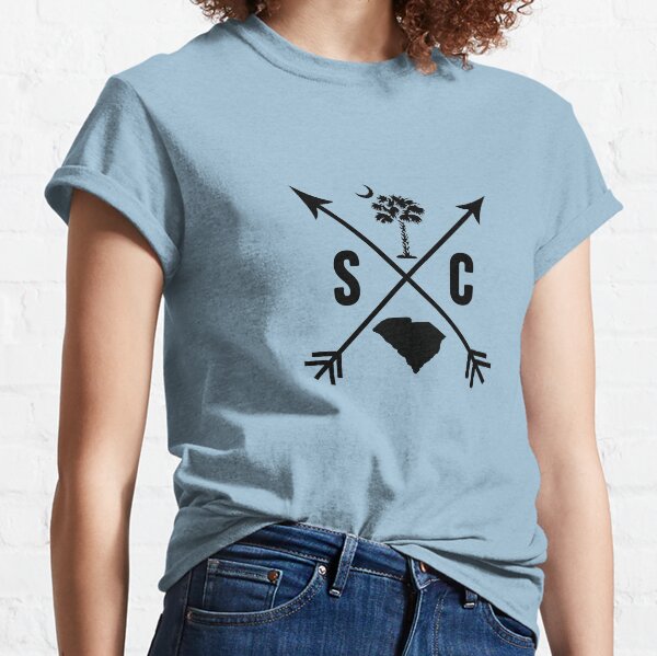 SC South Carolina Palmetto Tree and State Design with Arrows Classic T-Shirt