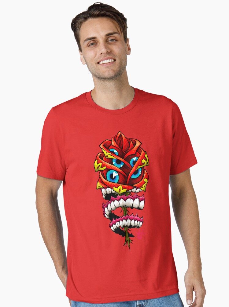 Thumbnail 1 of 7, Essential T-Shirt, Zombie Rose of Voudoon designed and sold by jabwai.