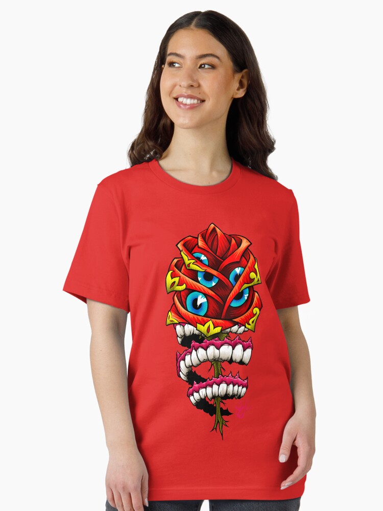 Thumbnail 2 of 7, Essential T-Shirt, Zombie Rose of Voudoon designed and sold by jabwai.