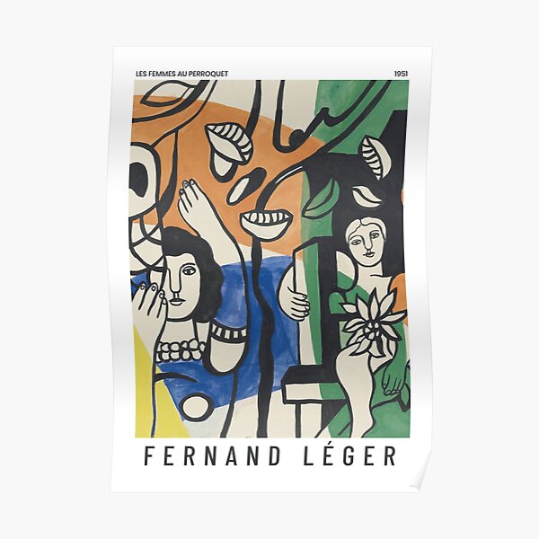 Fernand Léger - Les Femmes Au Perroquet - Art Poster Poster