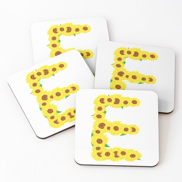Item preview, Sunflowers Initial Letter E (White Background) designed and sold by ArtByLM.
