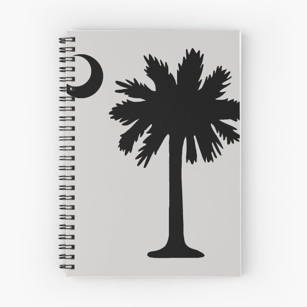 Item preview, SC South Carolina State Flag Palmetto Tree and Moon in Black designed and sold by Jelene.