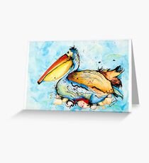 Mr Pelican Greeting Card