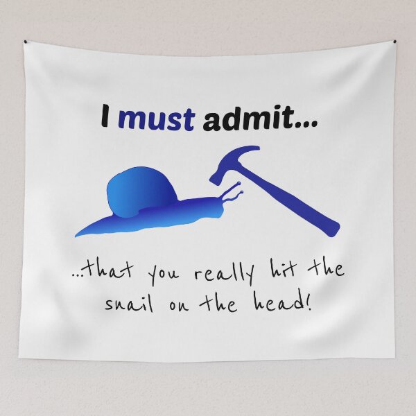 Item preview, Hit the Snail On the Head- Funny Snail Design designed and sold by Davey's Designs.