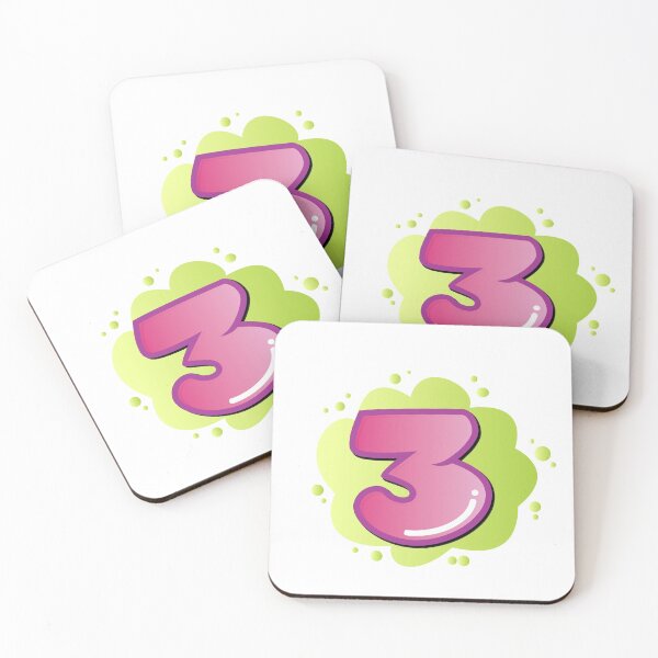 Item preview,  colorful numbers background number 3 designed and sold by adee1122.
