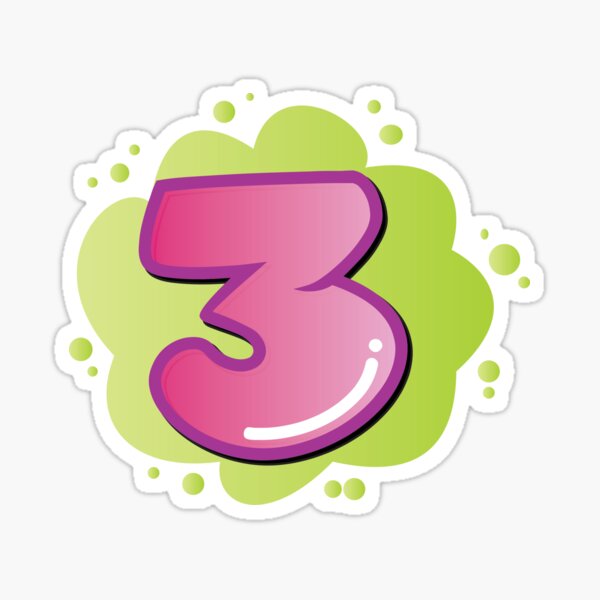 Number 3 Stickers | Redbubble