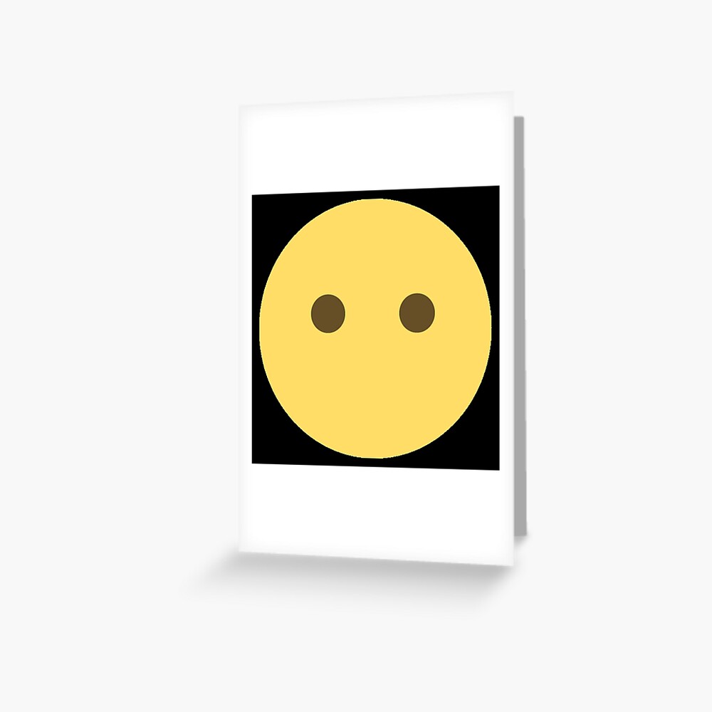 "No Mouth Emoji (eyes only)" Greeting Card by ScrappyDesigns Redbubble