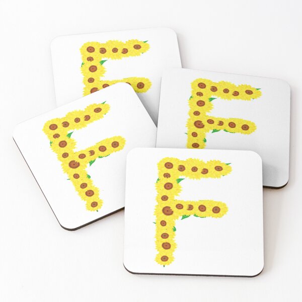 Item preview, Sunflowers Initial Letter F (White Background) designed and sold by ArtByLM.