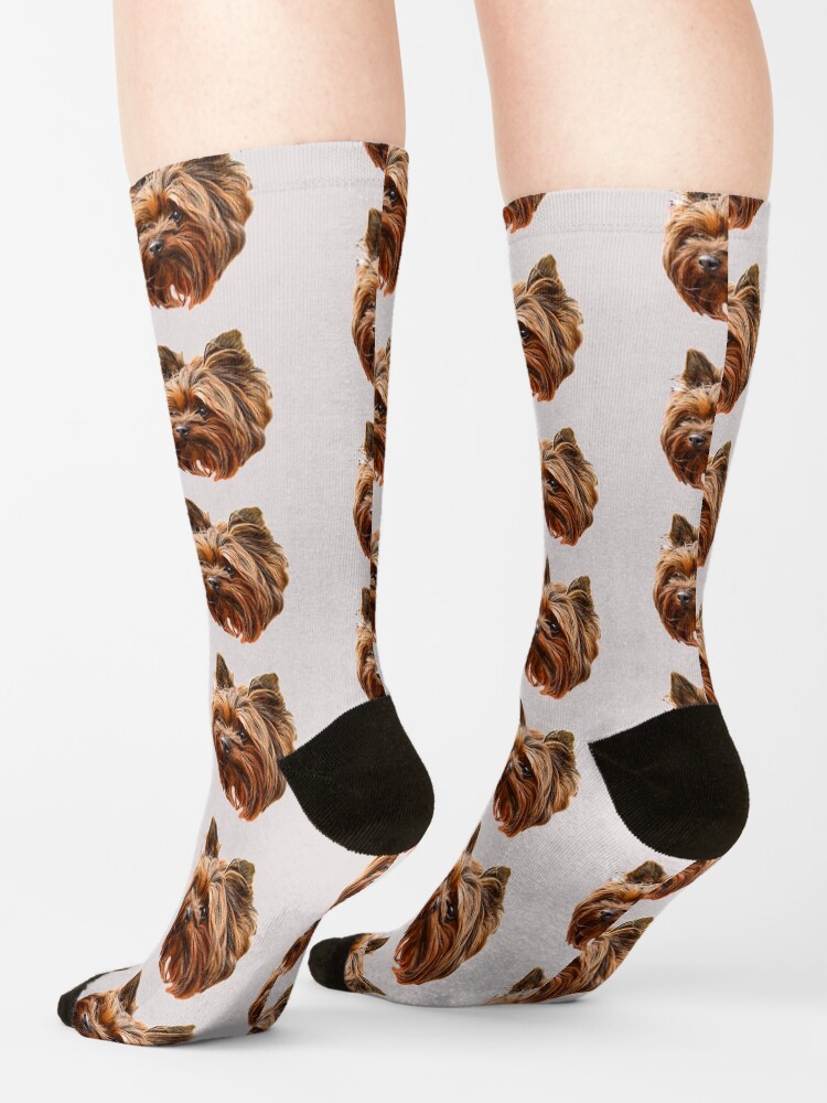 "Yorkshire Terrier Yorkie Dog Face" Socks by ElegantCat Redbubble