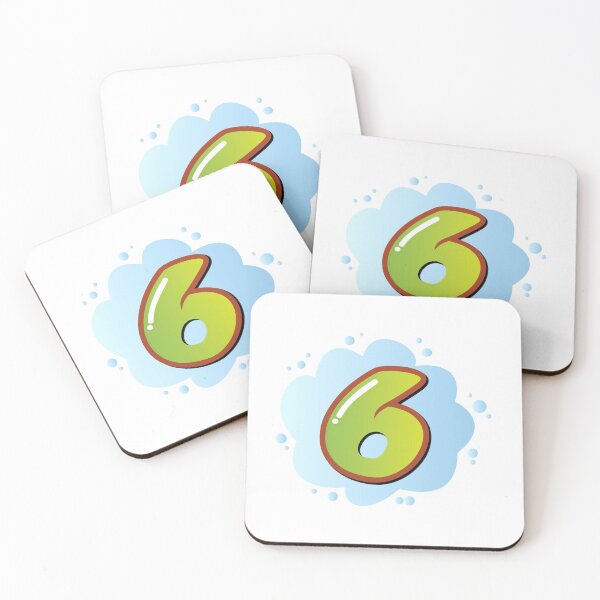 Item preview,  colorful numbers colorful background number 6 designed and sold by adee1122.