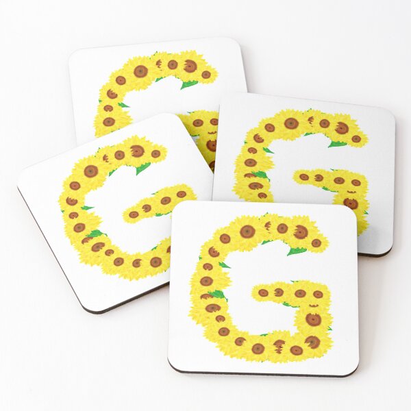 Item preview, Sunflowers Initial Letter G (White Background) designed and sold by ArtByLM.