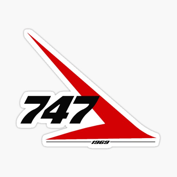 747 classic logo Sticker