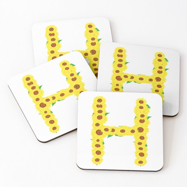 Item preview, Sunflowers Initial Letter H (White Background) designed and sold by ArtByLM.
