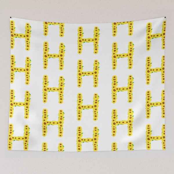 Item preview, Sunflowers Initial Letter H (White Background) designed and sold by ArtByLM.