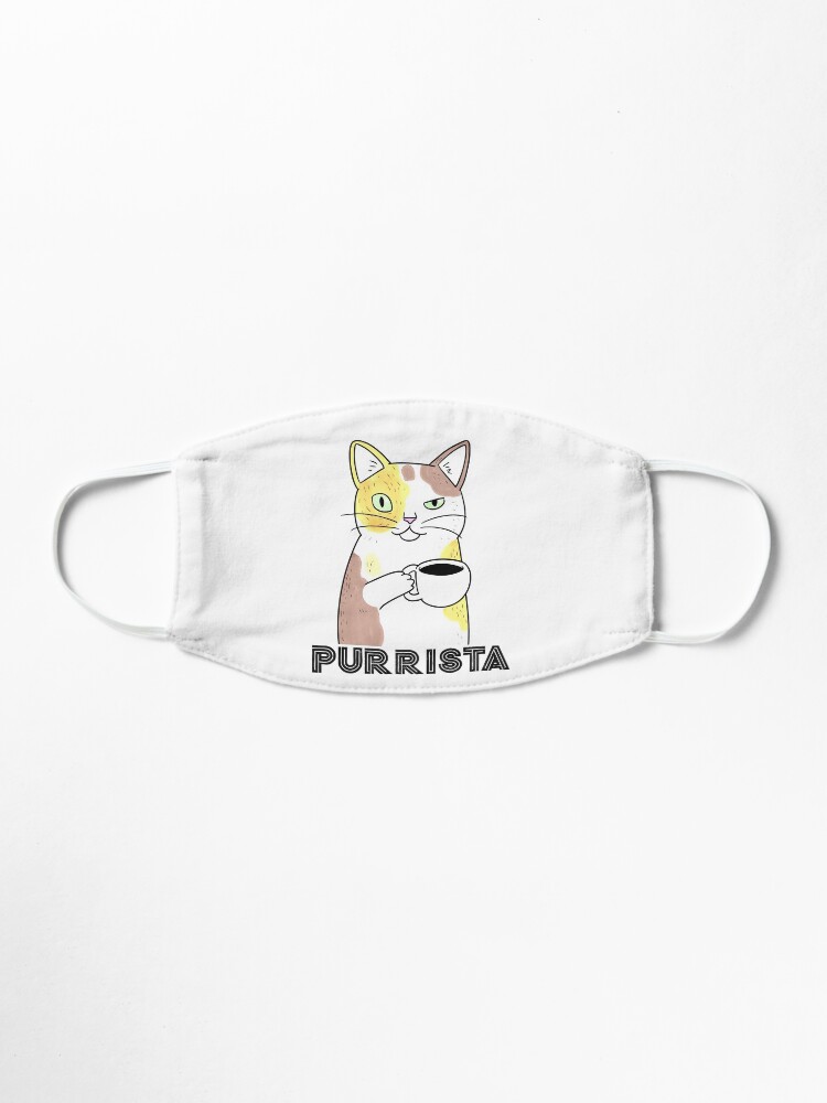 Alternate view of Coffee Cat Barista Purrista Mask