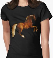 George Stubbs Whistlejacket - 1762 (for black background) Women's Fitted T-Shirt
