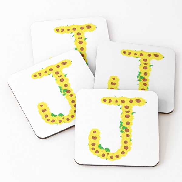 Item preview, Sunflowers Initial Letter J (White Background) designed and sold by ArtByLM.