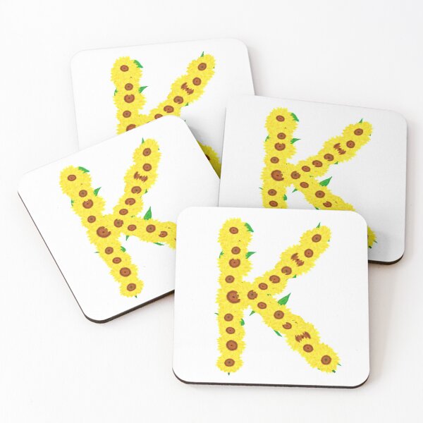 Item preview, Sunflowers Initial Letter K (White Background) designed and sold by ArtByLM.