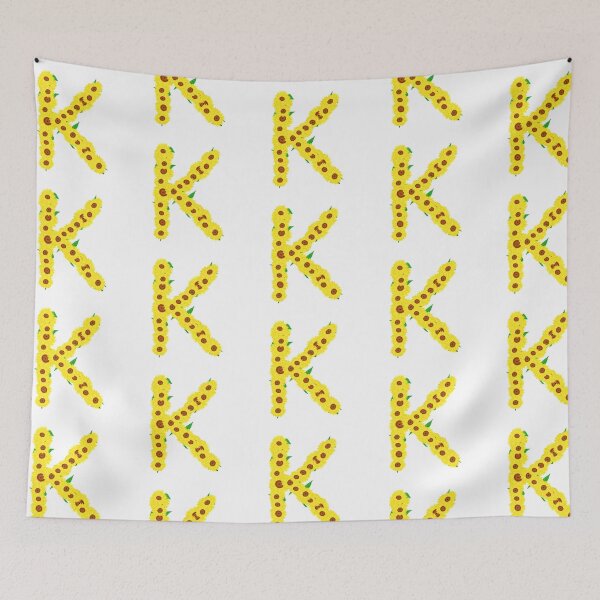 Item preview, Sunflowers Initial Letter K (White Background) designed and sold by ArtByLM.