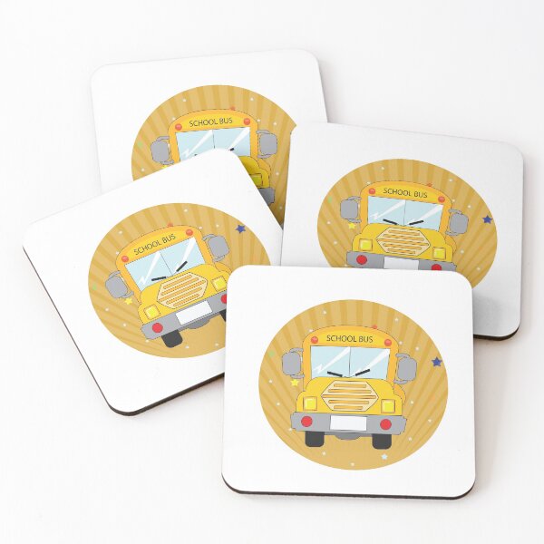 Item preview, kids yellow school bus  ,cartoon background stars sky in kids environment for kids game designed and sold by adee1122.