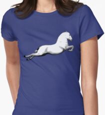 Big White Lipanzanna Stallion Women's Fitted T-Shirt