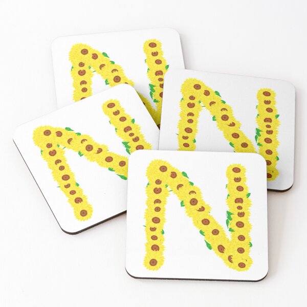 Item preview, Sunflowers Initial Letter N (White Background) designed and sold by ArtByLM.