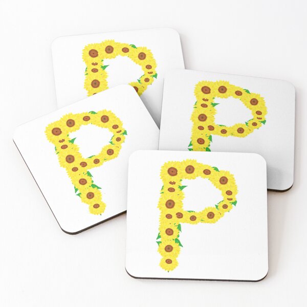 Item preview, Sunflowers Initial Letter P (White Background) designed and sold by ArtByLM.