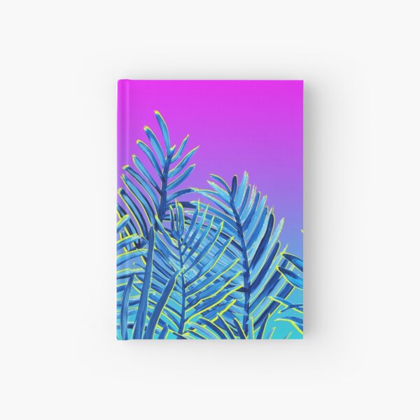 Teal Palms surf vibe Hardcover Journal