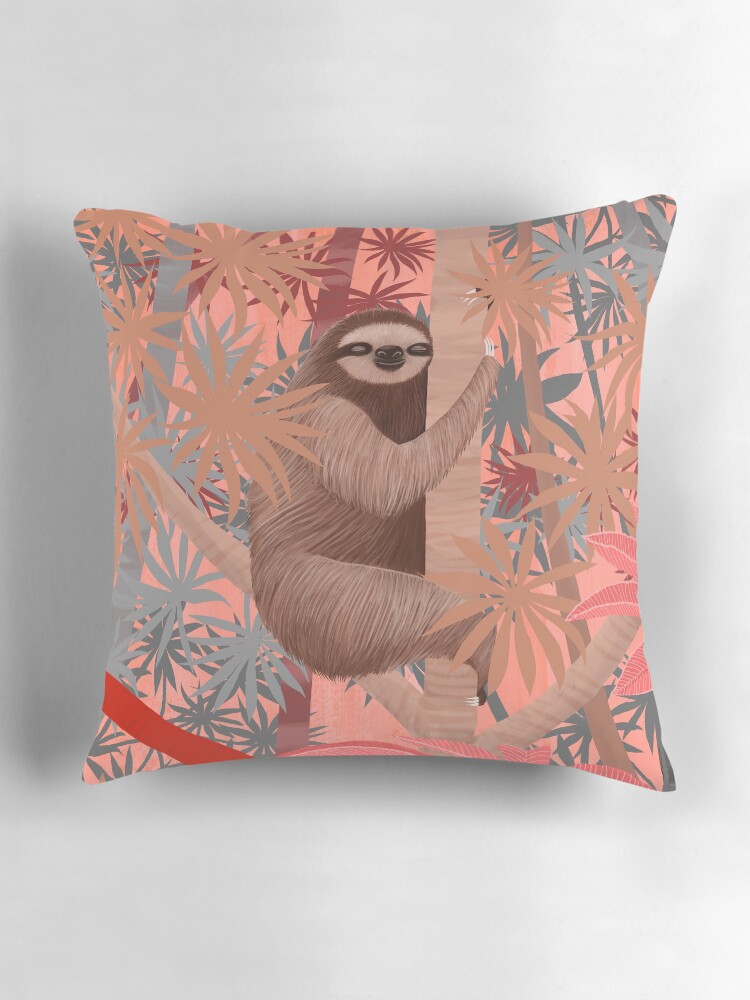 Thumbnail 3 of 4, Pillow, Technicolor Jungle 1 designed and sold by kernelcopia.