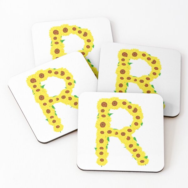 Item preview, Sunflowers Initial Letter R (White Background) designed and sold by ArtByLM.