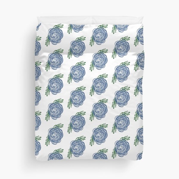 blue rose Duvet Cover