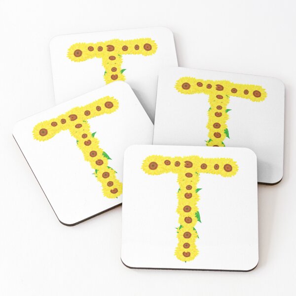 Item preview, Sunflowers Initial Letter T (White Background) designed and sold by ArtByLM.