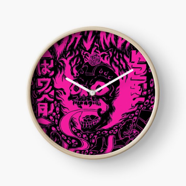 "Grimes Visions Artwork Aesthetic Pink / Fuchsia" Clock by ...