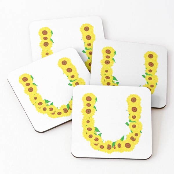Item preview, Sunflowers Initial Letter U (White Background) designed and sold by ArtByLM.