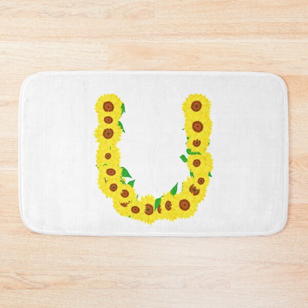 Item preview, Sunflowers Initial Letter U (White Background) designed and sold by ArtByLM.