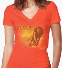 Lion of Yahudah Women's Fitted V-Neck T-Shirt