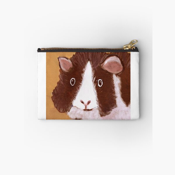 Aperçu de l'œuvre Cochon d'Inde : Francis ~ Cavy abyssin ~ Pop Art ~ Peinture originale ~ LilyKoArt créée et vendue par Spinning Plates 360.