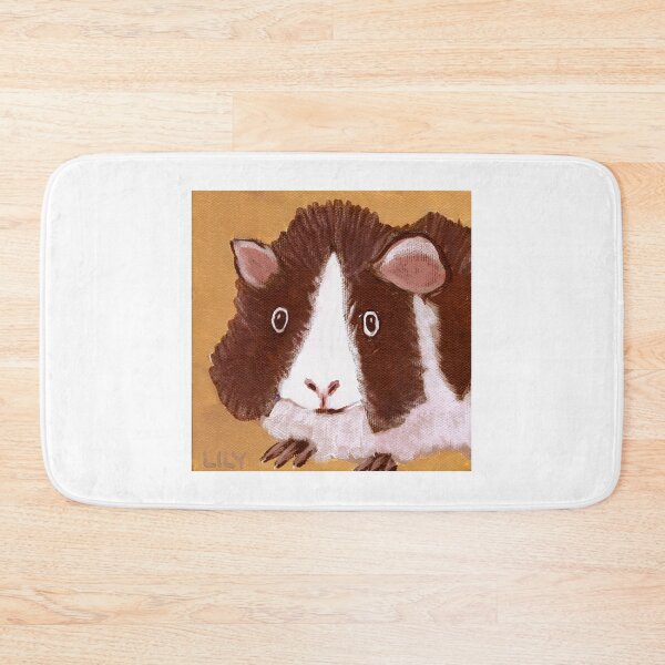 Aperçu de l'œuvre Cochon d'Inde : Francis ~ Cavy abyssin ~ Pop Art ~ Peinture originale ~ LilyKoArt créée et vendue par Spinning Plates 360.