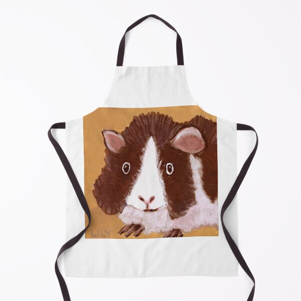 Aperçu de l'œuvre Cochon d'Inde : Francis ~ Cavy abyssin ~ Pop Art ~ Peinture originale ~ LilyKoArt créée et vendue par Spinning Plates 360.