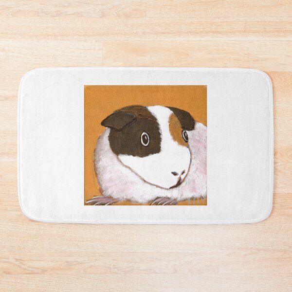 Aperçu de l'œuvre Cochon d'Inde : Perry ~ Cavy tricolore ~ Pop Art ~ Peinture originale ~ LilyKoArt créée et vendue par Spinning Plates 360.