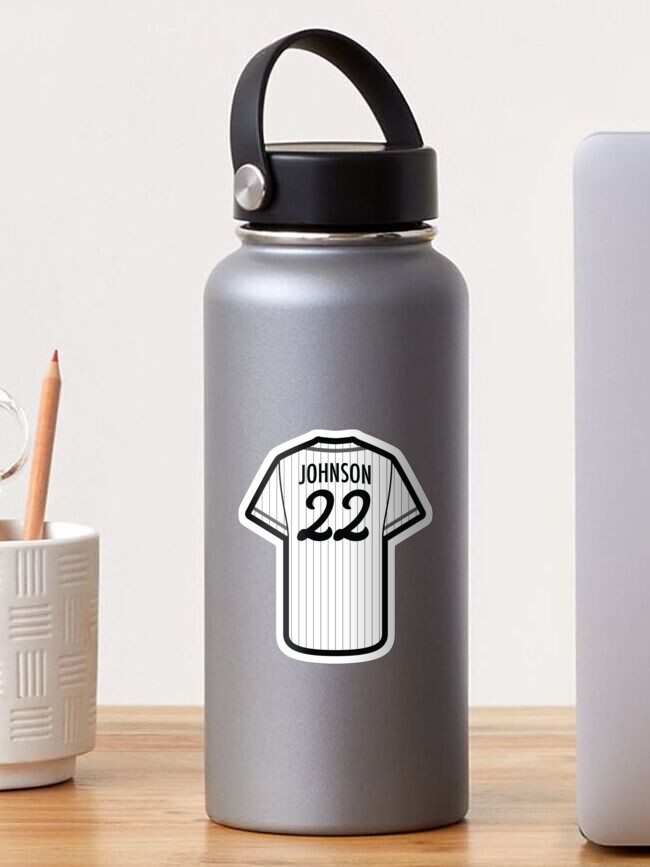 Simple Black and White Baseball Jersey Back | Sticker