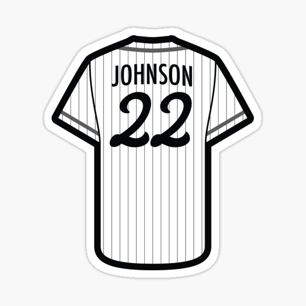 Simple Black and White Baseball Jersey Back Sticker for Sale by gary28