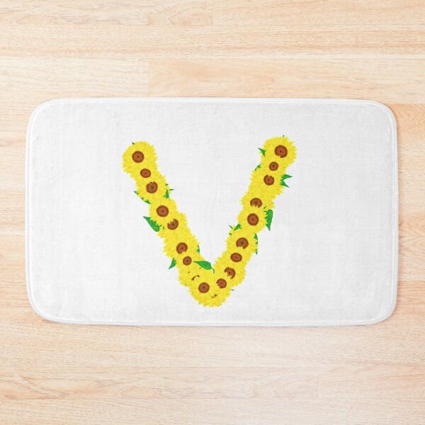 Item preview, Sunflowers Initial Letter V (White Background) designed and sold by ArtByLM.