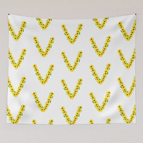 Item preview, Sunflowers Initial Letter V (White Background) designed and sold by ArtByLM.