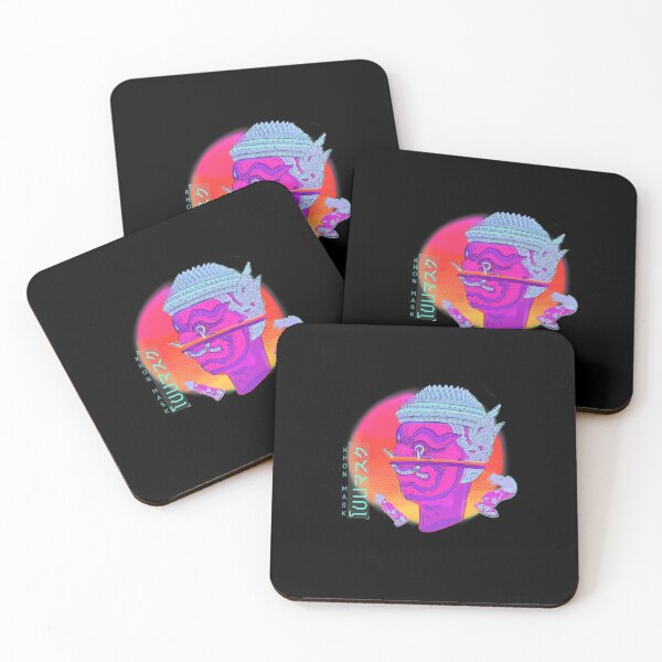 Item preview, Khon Mask, Vaporwave aesthetic, Thai Japanese fusion, chess art designed and sold by RicePaste.