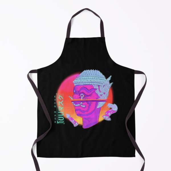 Item preview, Khon Mask, Vaporwave aesthetic, Thai Japanese fusion, chess art designed and sold by RicePaste.