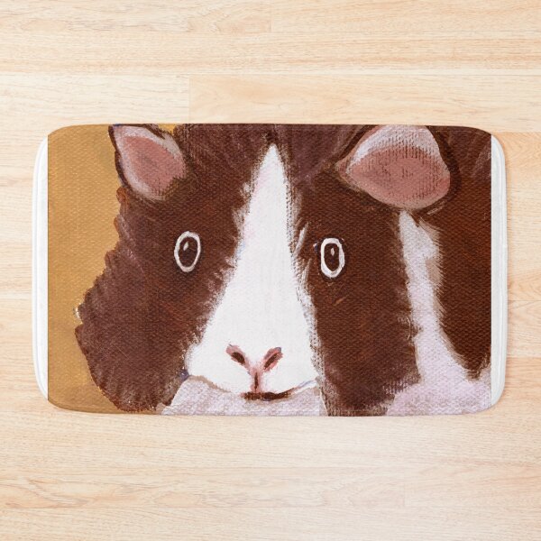 Aperçu de l'œuvre Cochon d'Inde : Francis ~ Cavy abyssin ~ GRANDE CONCEPTION GRAPHIQUE ~ Pop Art ~ Peinture originale ~ LilyKoArt créée et vendue par Spinning Plates 360.